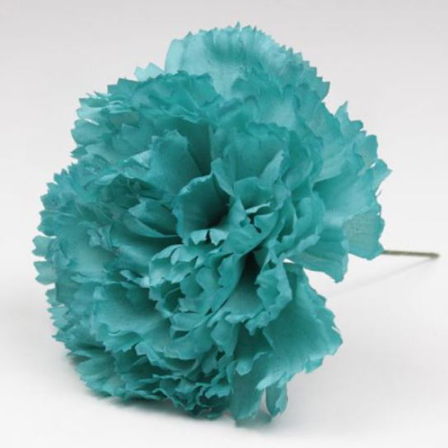 Flamenco Artificial Carnations. Sevilla Model. Turquoise