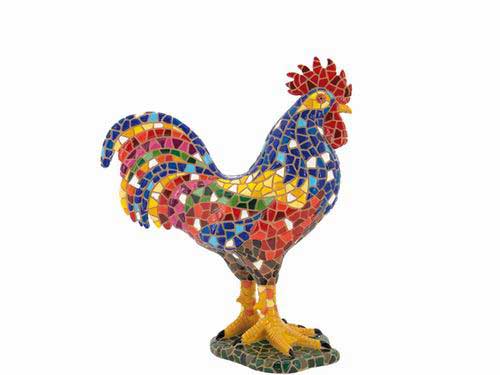 Coq Mosaïque Gaudi. 11cm