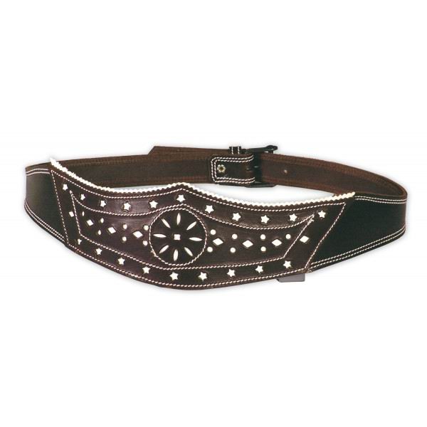 Backstitched Leather Campero or Rociero Belt . Ref. 6000/80