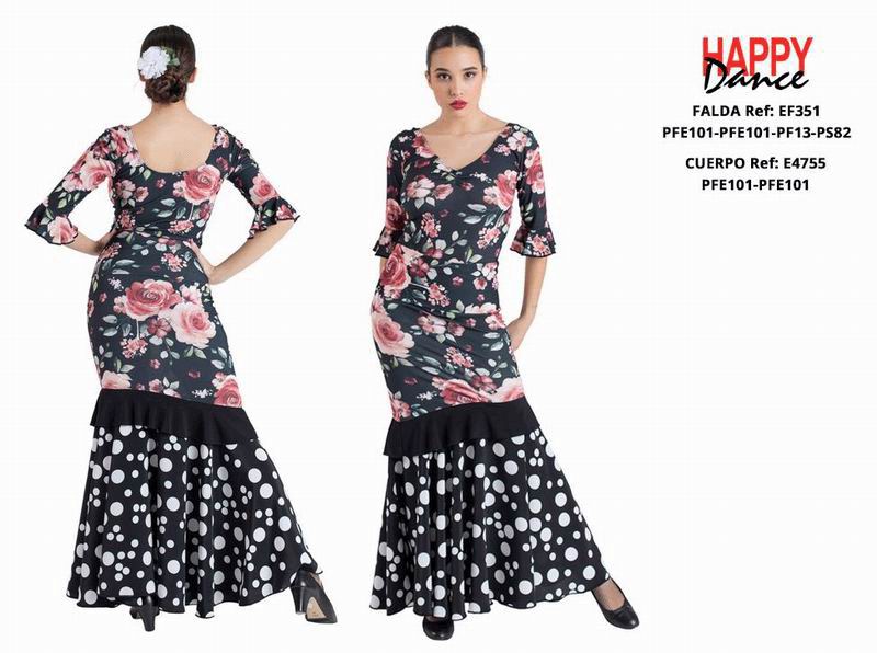 Happy Dance. Jupe Flamenca pour Femme, pour Entrainements ou Représentation. Ref. EF351PFE101PFE101PF13PS82