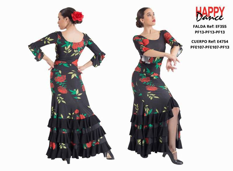 Happy dance. Faldas de Flamenco para Escenario y Ensayo. Ref. EF355PFE107PFE107PF13