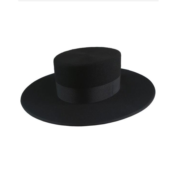 Chapeau Sevillano en laine. Noir