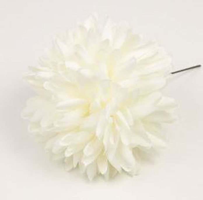 Flamenco Mum flower. White.12cm