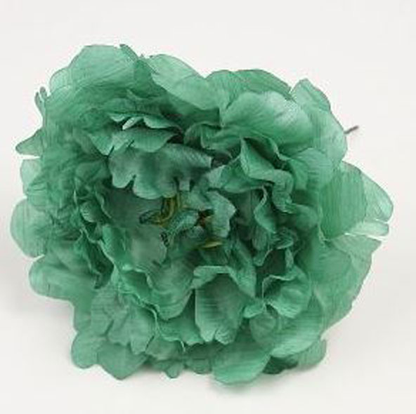 Pivoine Feria. Fleurs de Flamenco. Vert Bouteille. 11cm