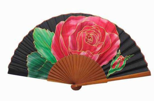 Hand painted Silk Fan - MA1