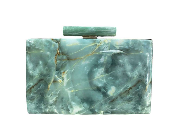 Pochette en marbre vert d'eau