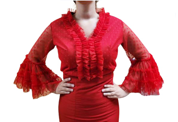 Blouses Plumeti en Rouge