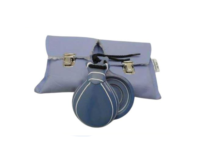 Mauve And White Grained Professional Fiberglass Castanets with Double Soundbox by Castañuelas del Sur