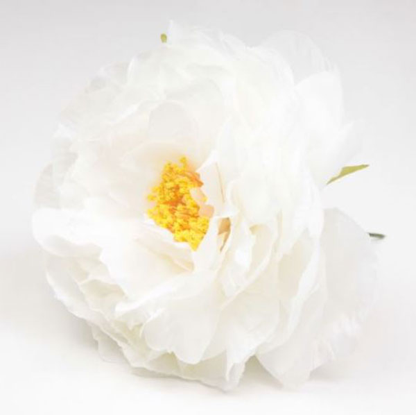 Flores de Flamenca Peonia Sanlucar.  12cm. Blanco