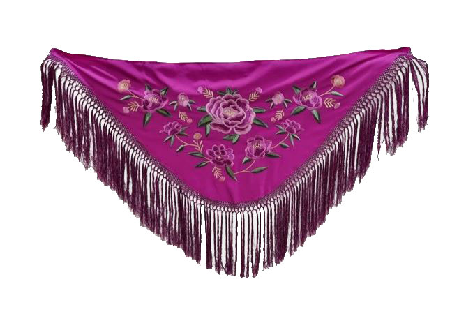 Flamenco Shawls Embroidered with Flowers