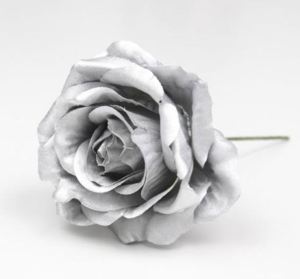 Mini Rosa Granada. 7cm. Plata