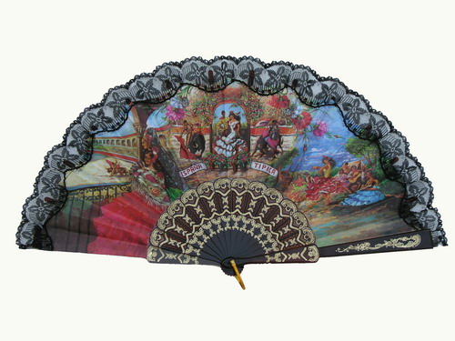 Fan With Flamenco and Bullfight Scenes ref. 2785