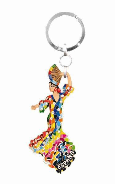 Keyring Flamenco dancer Gaudi dress