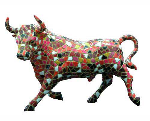 Toro Mosaico. Barcino 24cm