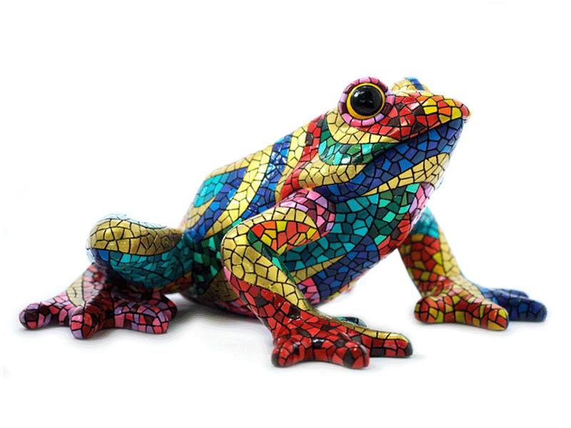 Grenouille en Mosaïque Collection Carnival. 18cm