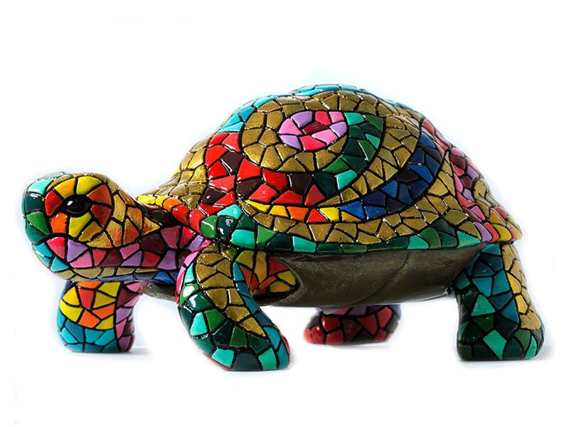 Mosaic Turtle. Carnival. 14cm