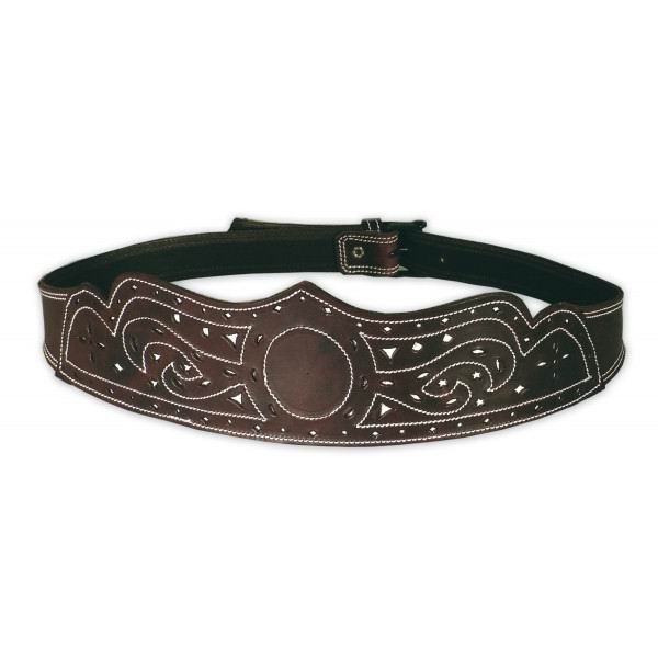 Openwork and Backstitched Leather Campero or Rociero Belt . Ref. 6001/80