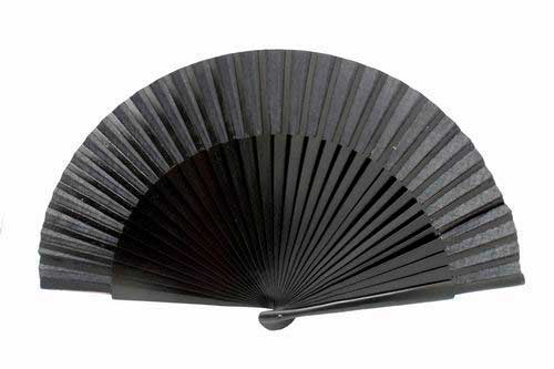 Plain black wooden fan