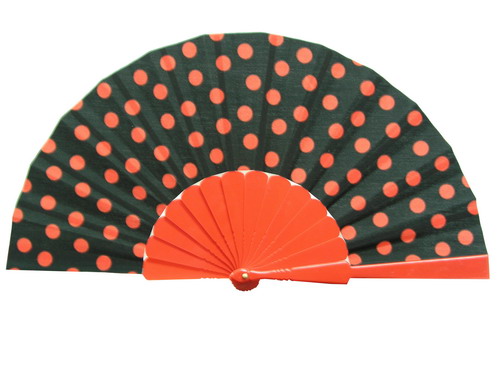 Dot's Fans. Black Background Red Dots