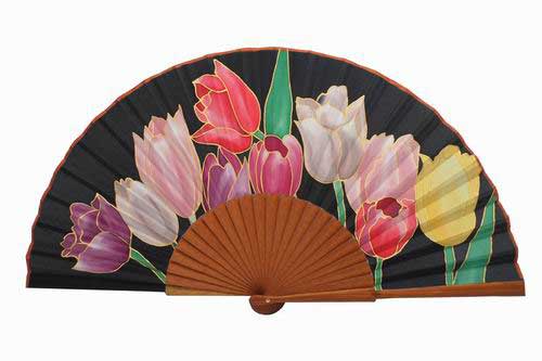 Hand painted Silk Fan - MA21