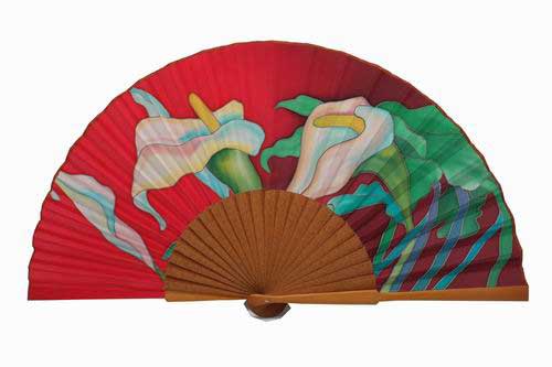 Hand painted Silk Fan- MA9