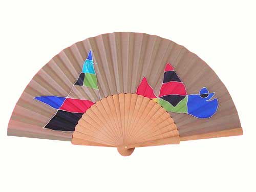 Hand painted Silk Fan- A6