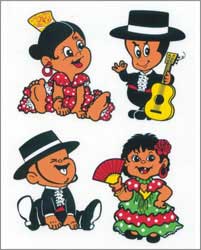 Flamencos and Flamencas - Stickers