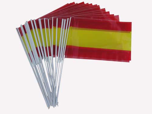 Spanish Flag with stick- 25 units