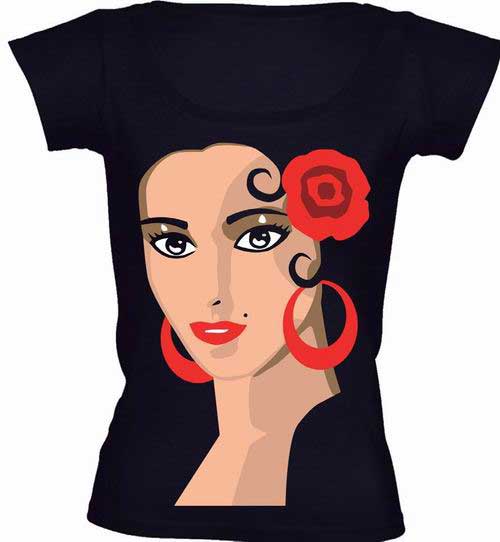 T-shirt Flamenco face