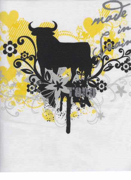 T-shirt taureau Osborne blanc nature pour femme