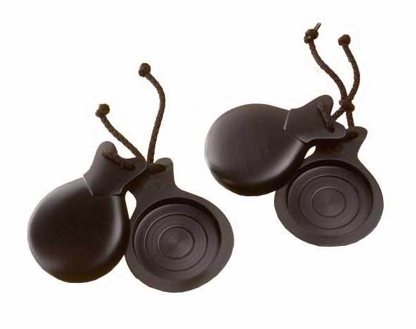 Black Fiberglass Flamenco Castanets: Bolero nº 6 - 3 soundboxes