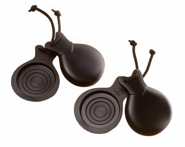 Black Fiberglass Flamenco Castanets: Bolero nº 6- 4 soundboxes