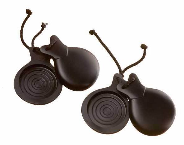 Black Fiberglass Flamenco Castanets: Bolero nº 6- 5 soundboxes