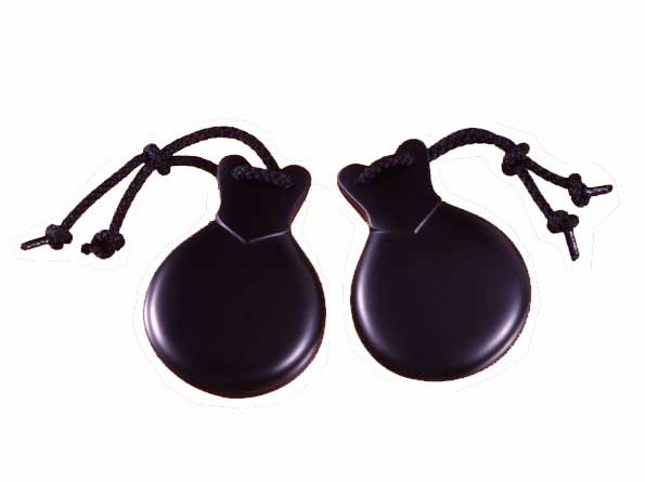 Black Fiberglass Flamenco Castanets: Bolero nº 5