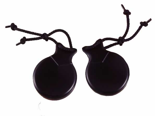 Black Matt Fiberglass Flamenco Castanets: Pandero nº 5