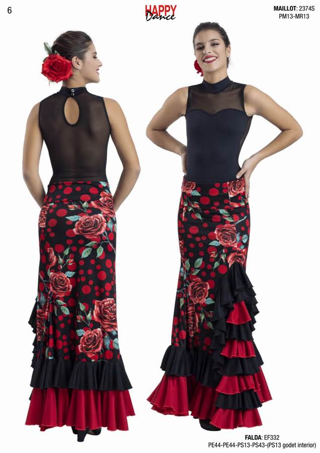 Happy Dance. Flamenco Skirts for Rehearsal and Stage. Ref. EF332PE44PE44PS13PS43(PS13 godet int.)