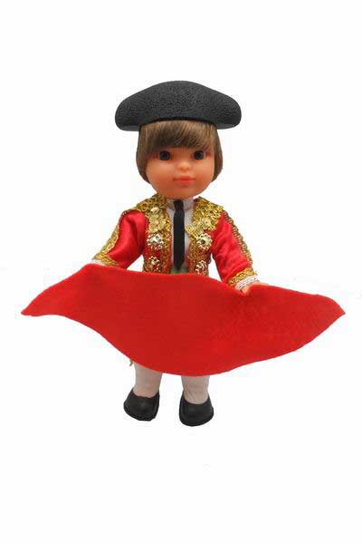 Bullfighter with Red Cape and Cap. 25 cm