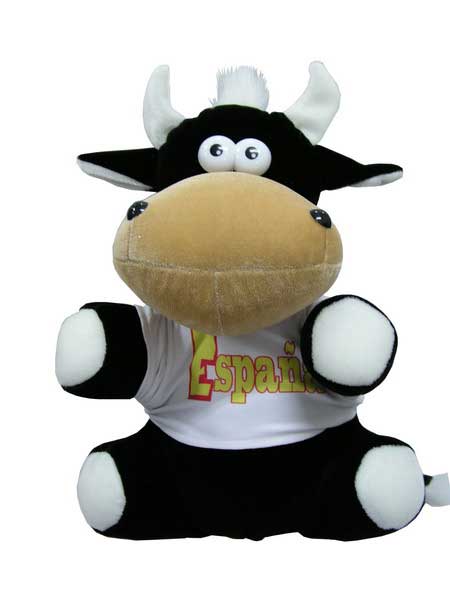 Toro Peluche Grande con Camiseta de España