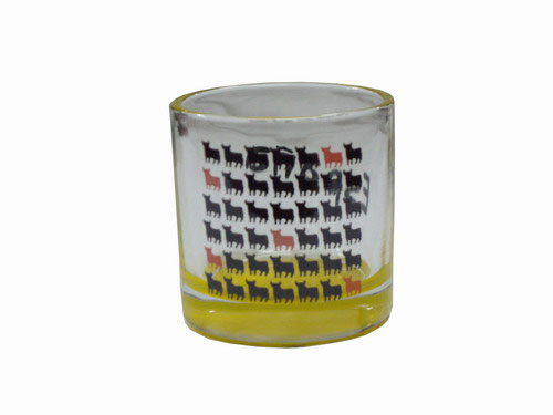 Shot glasses Osborne Bull Yellow short. Mini bulls. (Pack 6)