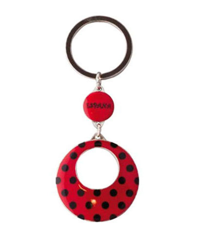 Porte clés boucle d'oreille rouge