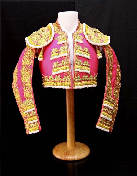 Costume de torero authentique. Fucsia et Or.