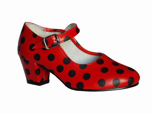 Zapato Rojo con Lunares negros